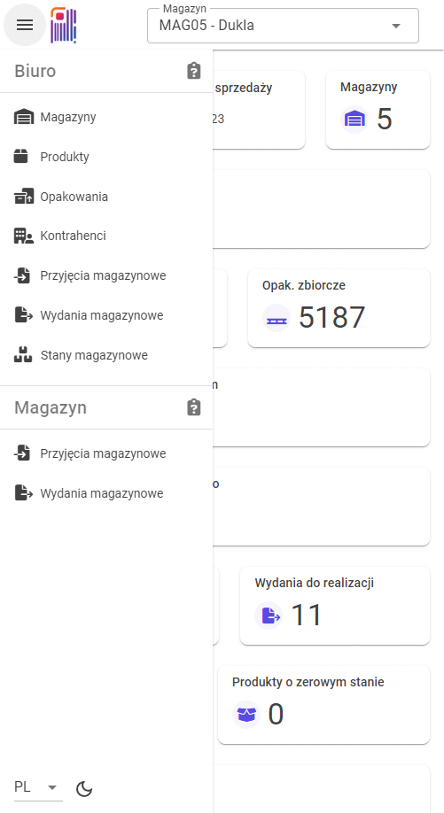 Aplikacja w jasnym trybie na telefonie